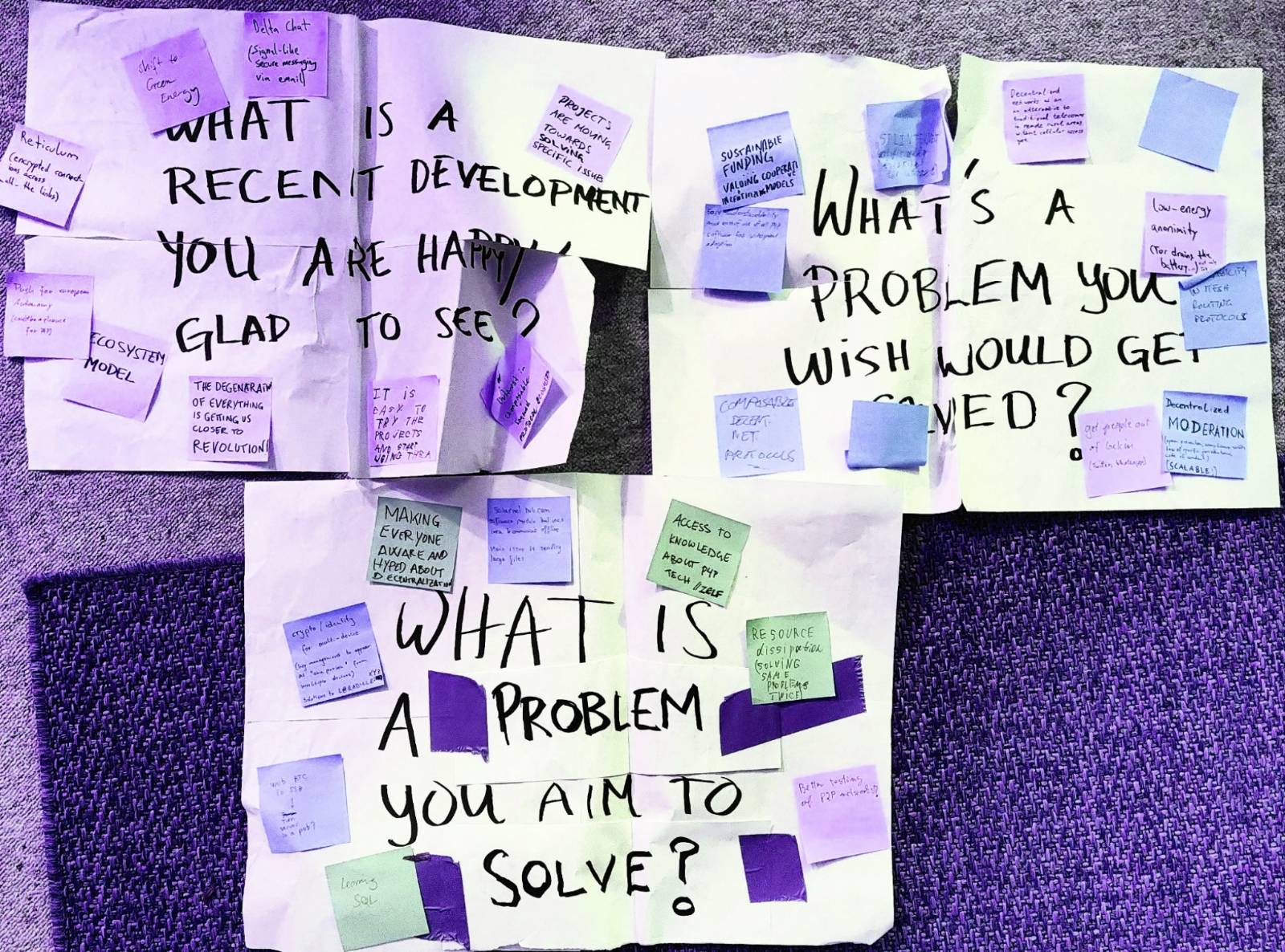 Image of posters from P4P workshop